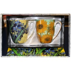 McIntosh Fine Bone China - Van Gogh "Flowers" Mug Pairs